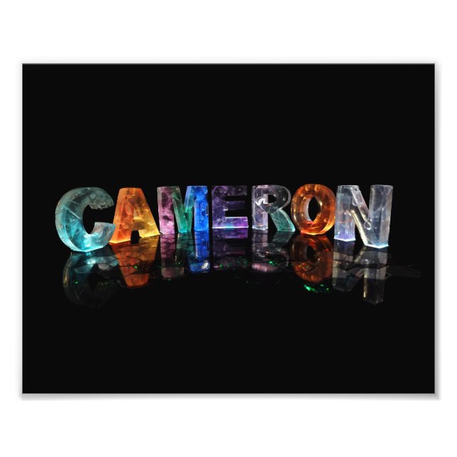 The Name Cameron in Fancy Letters Photo Print (Front)