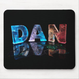 The Name Dan in 3D Lights (Photograph) Mouse Pad