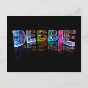 The Name Debbie in 3D Lights (Photograph) Postcard