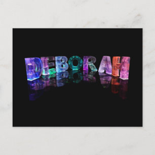 The Name Deborah in 3D Lights (Photograph) Postcard