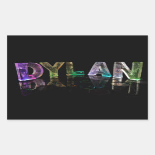 The Name Dylan in 3D Lights (Photograph) Sticker