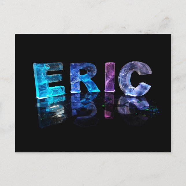 The Name Eric in 3D Lights (Photograph) Postcard (Front)
