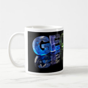 The Name George in 3D Lights (Photograph) Coffee Mug