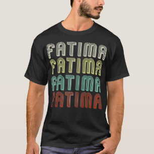 The Name Is Fatima In Retro Vintage Disco Funny T-Shirt