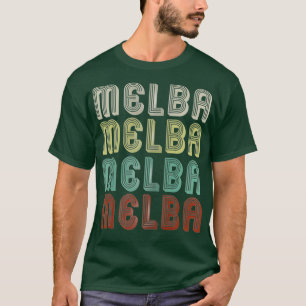 The Name Is Melba In Funny Retro Vintage Disco T-Shirt