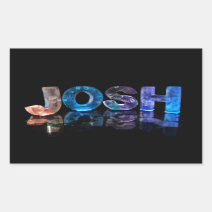 The Name Josh in 3D Lights (Photograph) Sticker