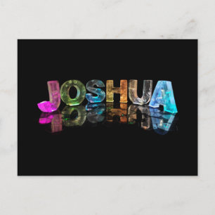The Name Joshua in 3D Lights (Photograph) Postcard
