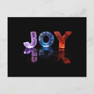 The Name Joy in 3D Lights (Photograph) Postcard
