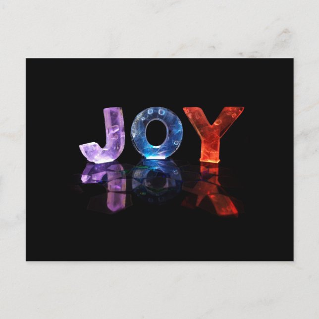 The Name Joy in 3D Lights (Photograph) Postcard (Front)