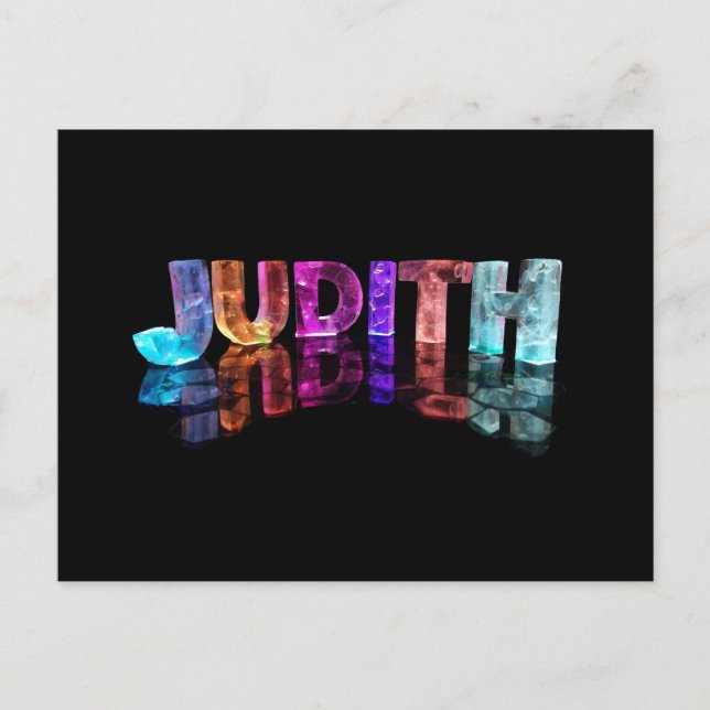 The Name Judith in 3D Lights (Photograph) Postcard (Front)