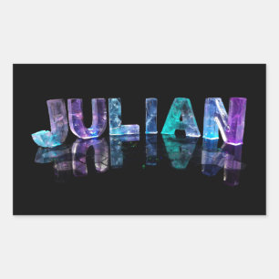 The Name Julian in 3D Lights (Photograph) Sticker