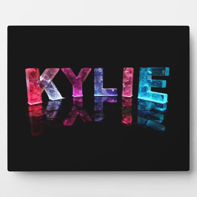 The Name Kylie in 3D Lights (Photograph) Plaque (Front)