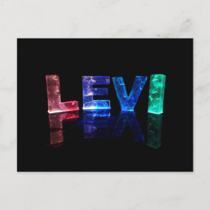 The Name Levi in 3D Lights (Photograph) Postcard