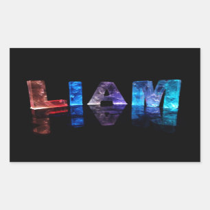 The Name Liam in 3D Lights (Photograph) Sticker