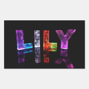 The Name Lily in 3D Lights (Photograph) Sticker