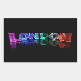 The Name London in 3D Lights (Photograph) Sticker
