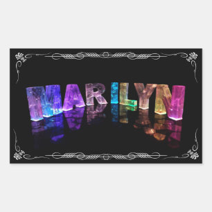 The Name Marilyn in 3D Lights (Photograph) Sticker