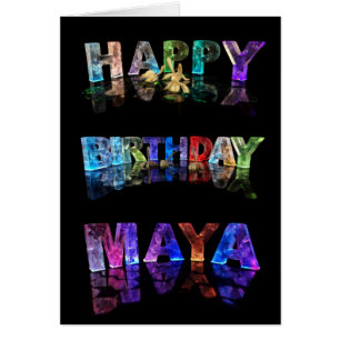 The Name Maya in 3D Lights (Photograph)