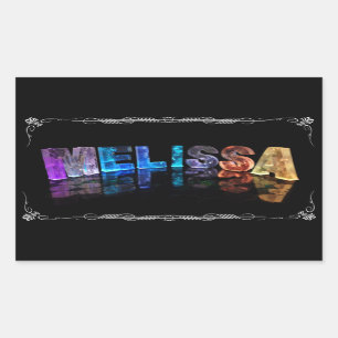 The Name Melissa in 3D Lights (Photograph) Sticker