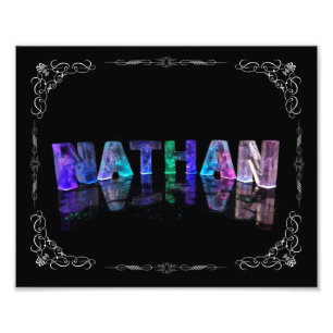 The Name Nathan - Name in Lights (Photograph Photo Print