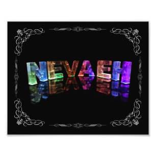 The Name Nevaeh - Name in Lights (Photograph) Photo Print