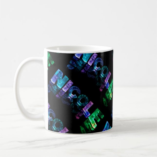 The Name Nicole in 3D Lights (Photograph) Coffee Mug (Left)