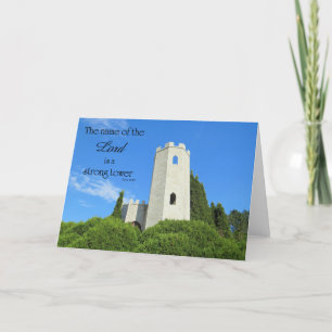 The Name of the Lord is Prov. 18x10 - Blank Card