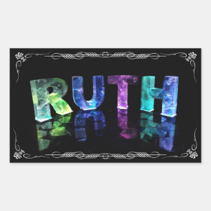 The Name Ruth in 3D Lights (Photograph) Sticker