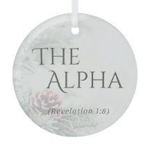 "The Names of Jesus" Glass Ornament - The Alpha