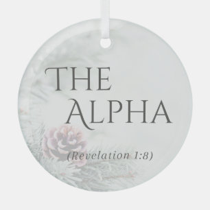 "The Names of Jesus" Glass Ornament - The Alpha