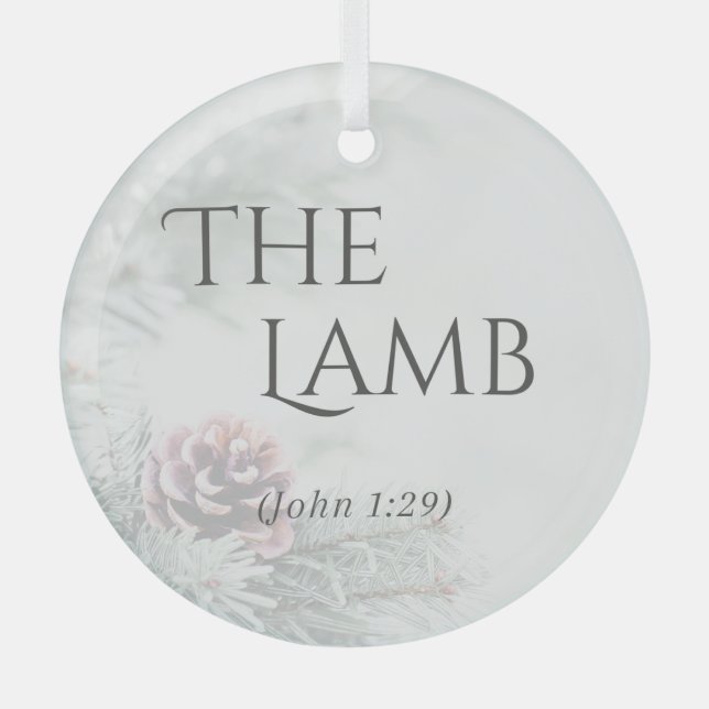 "The Names of Jesus" Glass Ornament - The Lamb (Front)