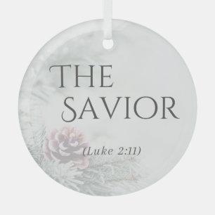 "The Names of Jesus" Glass Ornament - The Savior