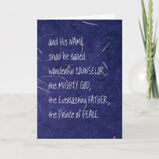 The Names of the Messiah Christmas Holiday Card (Front)