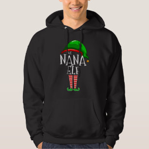 The Nana Elf Family Matching Christmas Gift Grandm Hoodie