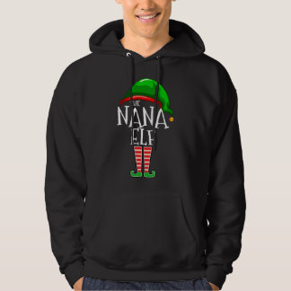 The Nana Elf Family Matching Christmas Gift Grandm Hoodie