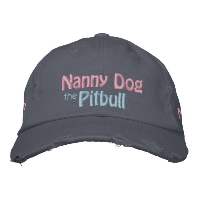 The Nanny Dog, American Pit Bull Terrier, APBT Embroidered Hat (Front)