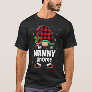 The Nanny Gnome Buffalo Plaid Christmas Matching F T-Shirt
