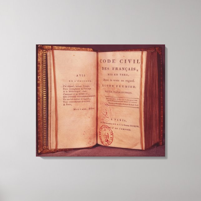 The Napoleonic Code Canvas Print (Front)