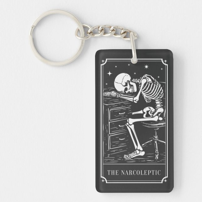The Narcoleptic Tarot Card Narcolepsy Awareness Keychain (Front)