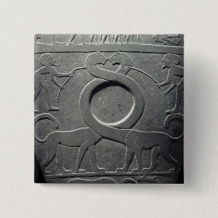The Narmer Palette 2 Inch Square Button