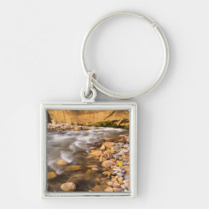 The Narrows Of The Virgin River In Autumn 4 Keychain