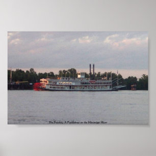 The Natchez, A Paddleboat on the Mississippi River Poster