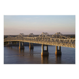 The Natchez-Vidalia Bridges spanning the Photo Print
