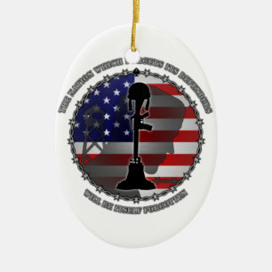 The Nation Which Forgets Its Defenders Ceramic Ornament