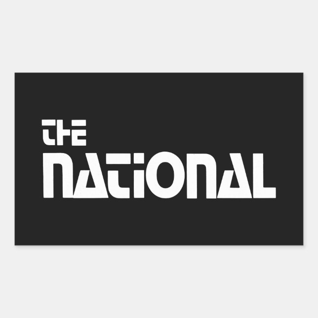 The National - 1980 promo graphic - White Sticker (Front)