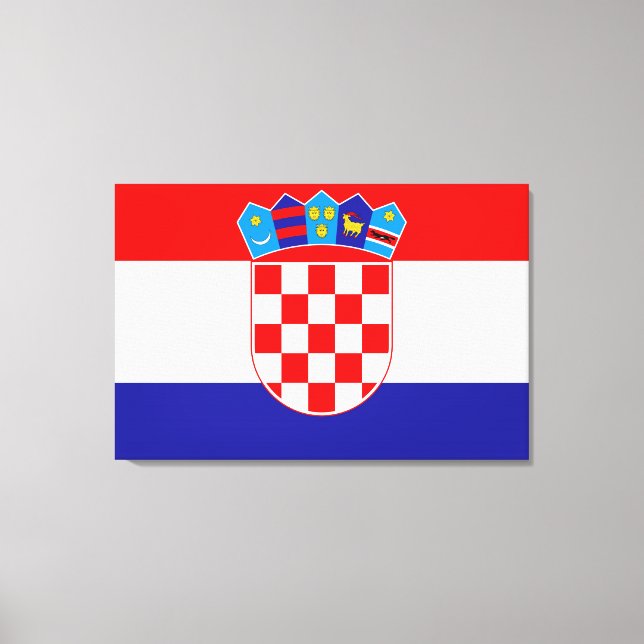 The National flag of Croatia Zastava Hrvatske Canvas Print (Front)