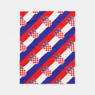 The National flag of Croatia Zastava Hrvatske Fleece Blanket