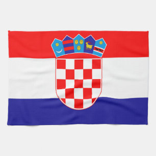The National flag of Croatia Zastava Hrvatske Kitchen Towel