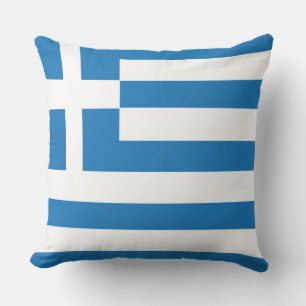 The National flag of Greece Throw Pillow