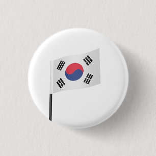 The national flag of the Republic of Korea 1 Inch Round Button
